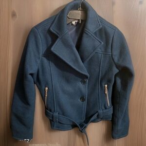 Elegant Navy Peacoat for Women